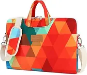 Canvaslife Rainbow peacock Pattern 15 inch Waterproof Laptop Shoulder Messenger Bag for 14 inch to15.6 inch Laptop and MacBook Pro 15 Laptop Case, Rainbow, 15 inch/15.6 inch
