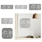 ABS Electronic Wall Clock Wall-mounted Alarm Clocks Digital LED Clocks Bedroom