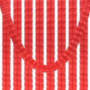 9.8ft Four-Leaf Garland, 9 Pack Tissue Paper Hanging Flower, Red