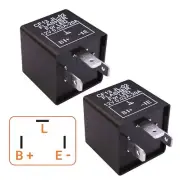2PC 3-Pin Car Flasher Relay Fix 12V LED Light Turn Signal Hyper Flash CF13 EP34 (for: BMW)