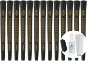 Avon Chamois Black Jumbo Golf Grips - Set of 13 w/ Grip Kit - New