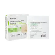 McKesson (4872) Lite Thin Silicone Foam Dressing, 3 X 3 Inch Square, 10 Count