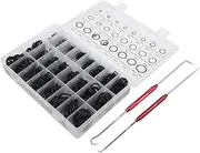 Cucioki 740PCS Nitrile Rubber O Ring Set with Hook Tools NBR Seal Rings Gasket Oring Oil-Resistant Sealing O-Ring Kit