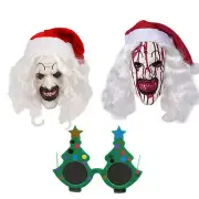 Cosplay Christmas Masque Headgear Costume Props With Glasses Christmas Costume