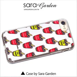 【Sara Garden】客製化 軟殼 蘋果 iPhone7 iphone8 i7 i8 4.7吋 手機殼 保護套 全包邊 掛繩孔 手繪冰淇淋