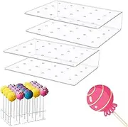 2 Pcs Cake Pop Holder,20Holes Clear Cake Pop Stands Dessert Table Display Set, for Wedding Baby Shower Birthday PartyPractical and Fashion Christmas Deco