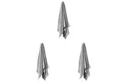 3PK Linen House Aria Silver Cotton/Bamboo Quick Dry Soft Hand Towel 40x71cm Grey
