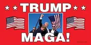 Trump 2024 Car Magnet Trump MAGA! – GOP Conservative Car Decal 4 x 8 inch Bumper Sticker, Waterproof & UV Resistant, Trump Vance Supporter (SJT87128)