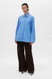 Nave Cotton Shirt in Electric Blue - CAMILLA AND MARC® C&M