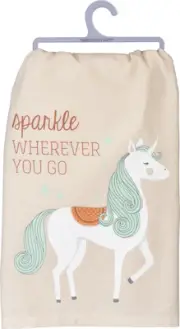 Primitives by Kathy Unicorn Decor Dish Towel, Sparkle