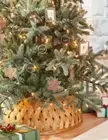 Hearth and Hand Magnolia Woven Tree Collar Stained Natural Christmas Target NEW