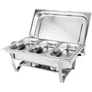 3x3L Chafing Dish Buffet Food Warmer Multi Stainless Steel Bain Marie