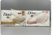 Dove Beauty Bar Soap Calming & Pink Rosa 3.75 oz x 8 Bars Total