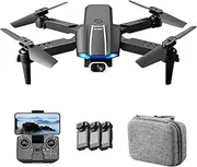 S65 RC Drone with Camera, 4K Dual Camera RC Quadcopter with Function Trajectory Flight Gesture Control Storage Bag Package 3 Battery