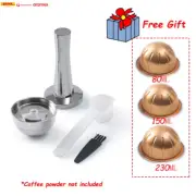 Reusable Stainless Steel Capsule Pod for Nespresso Vertuo Next Machine Vertuolin