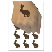 Jack Rabbit Silhouette Temporary Tattoo Water Resistant Fake Body Art Set