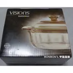 蹦蹦糖 美國康寧 VISIONS 晶鑽鍋0.8L VS-08-DI 玻璃陶瓷 BONBON’S