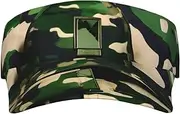 [Ghjkfbf] Green Army Digital Camouflage Print Sunscreen Visor Hats for Women Men Adjustable Empty Top Beach Cap Hat Adults Outdoor Sports, Black, One Size