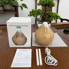 350ML Aromatherapy Essential Oil Diffuser Wood Grain Remote Control Ultrasonic A