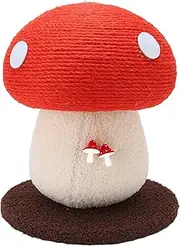 Cat Scratching Post, Mushroom Tall Cat Scratcher Sisal Board Scratche Sisal Scratching Poles Cute Furniture Interactive Activity Pad Toys for Kittens and Small Cats Pets