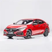 Scale Finished Model Car 1/18 for Honda Civic 2020 Simulation Car Model Alloy Die-cast Vehicle Adults Collection Ornaments Display Miniature Replica Car