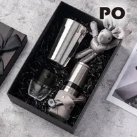 在飛比找PChome24h購物優惠-【PO:Selected】丹麥棱角保溫杯咖啡三件禮盒組(棱角