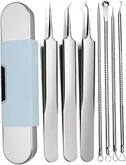 7Pcs/Set Blackhead Remover Tools, Safe Stainless Steel Comedone Extractor Tool, Skin Friendly Clean Skin Spatula for Men and Women