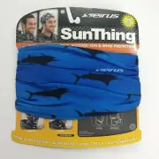 Sun Thing Marlin Face Shield Head Wrap Blue UPF 25 Plus Protection