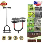 Automatic Lawn Aerator with 15 Durable Metal Spikes - Pre-Assembled Convenience
