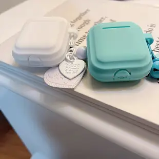 馬卡龍色 airpods 耳機套 寶石矽膠殼 送愛心吊飾 防塵塞 無分上下蓋 無線 藍芽耳機保護套 液態矽膠 素色保護套