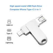2TB 3 IN 1 USB 3.0 Flash Drive Memory Stick OTG For iPhone iPad PC 256/512GB/1TB
