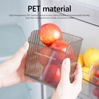 Fridge Vegetable Organizer Storage Container Transparent Refrigerator Side Door