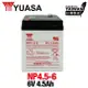 【YUASA】湯淺NP4.5-6鉛酸電池~6V 4.5AH 兒童玩具車電池/等同NP4-6加大容量 (10折)