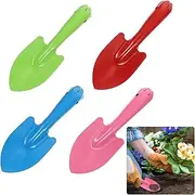 4Pcs Small Iron Gardening Shovels Ergonomic Transplanting Tools for Easy Soil Digging Compact Handheld Shovels for Indoor and Outdoor Planting Lightweight and Portable