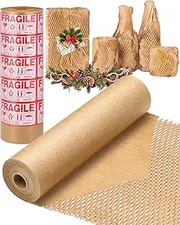 Gifts Wrapping Paper, Honeycomb Packing Paper, Recyclable Packing Paper, Green Wrap Packing Material, Recycled Cushioning Wrapping Roll, Honeycomb Eco-Friendly Packaging for Shipping/Packing (YE)