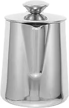 Angoily Stainless Frothing Cup with Lid Milk Frothing Pitcher for Latte Art for Coffee Enthusiasts Resistant Metal Design