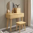 Lily Rubberwood Dressing Table/Solid Timber Vanity Set/Bedroom Dresser/Minima...