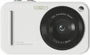 1080P Digital Camera Digital Video Camera 48MP 2.4 Inch IPS Screen Auto Focus 16X Digital Built-in Flash Battery Beauty Filters Birthday Festival Students Teenagers White
