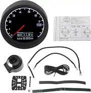X AUTOHAUX 2.5" 60mm Tachometer Gauge Colorful Pointer RPM Tachometer Tach Gauge 0-9000RPM W/Sensor and Bracket Universal Tachometer Car DC 12V