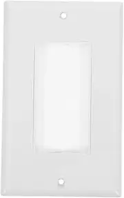 Ciieeo 2pcs Wire Panel Multimedia Wall Plate Wire Brush for Rust Removal Wire Chimney Brush Cable Entry Wall Plate Cable Pass-Through Plate Cable Brush Plate Wall Cable Plate White