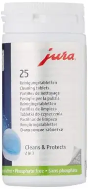 Jura 2 Phase Cleaning Tablets Pack of 25 for Fully Automatic Coffee Machines