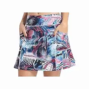 US Open Women's Tennis Skirts with Shorts Print Quick Dry Tennis Golf Badminton Skort Pink Red Blue Tennis Clothing