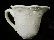 Skye McGhie "Cream Lace" Fleur de Lis Embossed Fine Porcelain Creamer