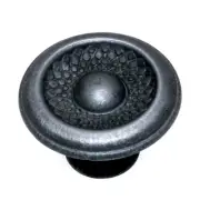 Hickory Gladstone 1 1/4" Satin Pewter Antique Round Cabinet Knob PA1117-SPA
