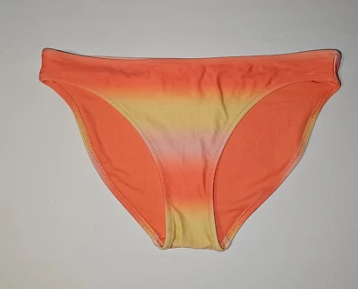 American Eagle Aerie Full Coverage Silky Bikini Bottom MEDIUM Orange Ombre