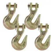 4 Packs 3/8 Inch Clevis Grab Hook 3/8 Chain Hooks G70 Heavy Duty Forged Steel...
