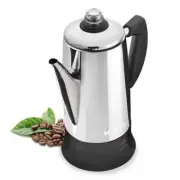 Electric Coffee Percolator – Stainless Steel 220V Brewed Coffee Maker