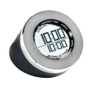 Seth Thomas Tbl004102 World Time Multifunction Clock In Black And Silver