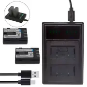 NB-2L Battery For Canon EOS 350D 400D Rebel XT XTI PowerShot G7 G9 2pk +Charger