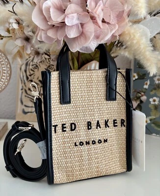 TED BAKER Paulii Straw Mini Icon Bag RRP £50 Tote Crossbody